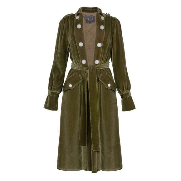 Yona new york trench coat velvet - Picture 2 of 15